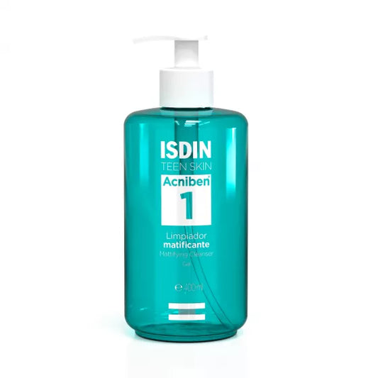 ISDIN Acniben Gel de Limpeza Matificante 400ML - Gel de limpeza Matificante, para rosto e corpo