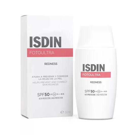ISDIN FotoUltra Redness SPF50 50ML - Protetor solar para a pele sensível propensa a vermelhidões e prurido