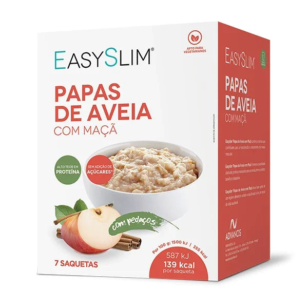 Farmodiética Easyslim Papas de Aveia Maçã e Canela - 7 Unid.