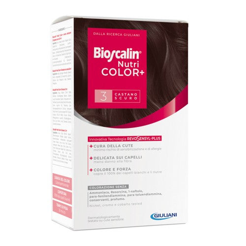 Bioscalin NUTRICOLOR+ COLORAÇÃO CABELO 3 CASTANHO ESCURO Nutri COLOR+