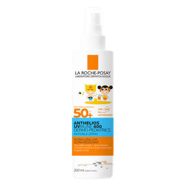 La Roche-Posay ANTHELIOS UV-MUNE 400 DERMOPEDIATRICS SPRAY INVISÍVEL FPS50+ 200ML