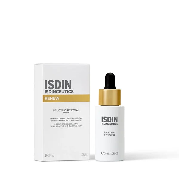ISDIN ISDINCEUTICS Salicylic Renewal 30ml - Sérum facial anti-imperfeições e antirrugas com ácido salicílico e glicólico para peles mistas ou oleosas.