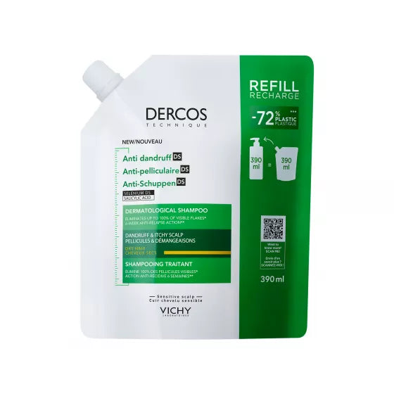 Vichy Laboratoires DERCOS CHAMPÔ ANTICASPA CABELO SECO REFILL 390ML
