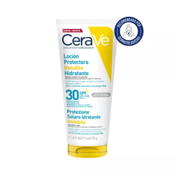 CeraVe LOÇÃO PROTETORA INVISÍVEL HIDRATANTE SPF30 177ML