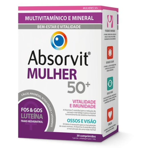 Farmodiética ABSORVIT MULHER 50+ COMPRIMIDOS X30