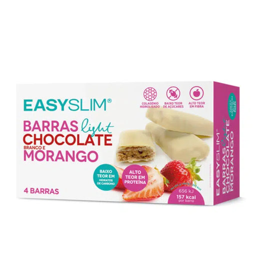 Farmodiética Easyslim Barras Chocolate Branco e Morango - 44g x4