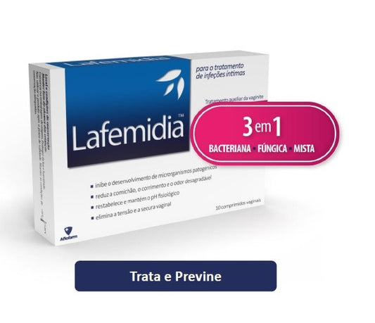 Aflofarm LAFEMIDIA – comprimidos vaginais 3 em 1