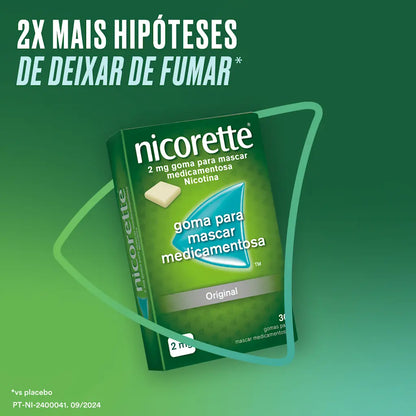 NICORETTE® 30 gomas para mascar medicamentosas 2 mg - Clássica