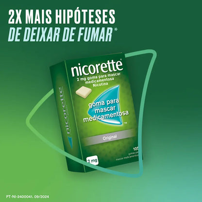 NICORETTE® 105 gomas para mascar medicamentosas 4 mg - Clássica
