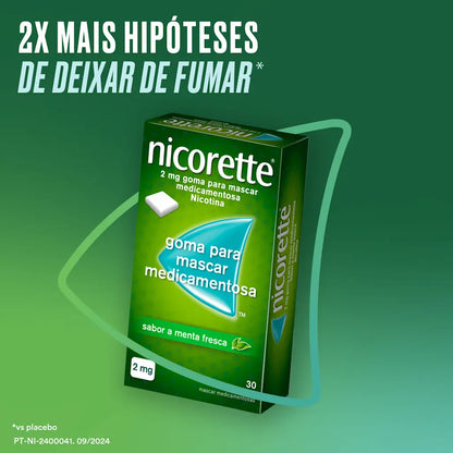 NICORETTE® 30 gomas para mascar medicamentosas 2 mg - Menta Fresca