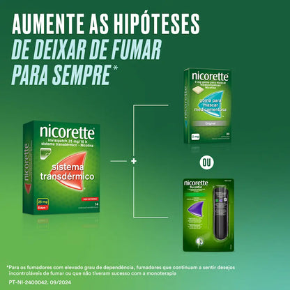 NICORETTE® Invisipatch - 14 adesivos transdérmicos 25 mg/16h