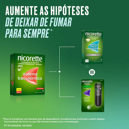 NICORETTE® Invisipatch - 14 adesivos transdérmicos 10 mg/16h