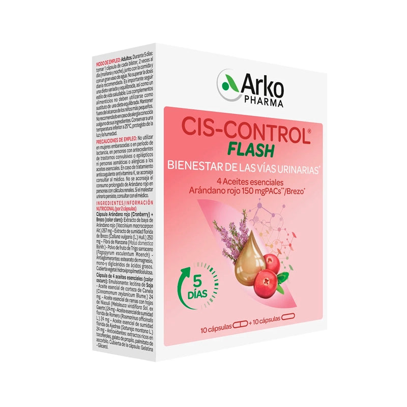 Arkopharma CIS-CONTROL CRANBEROLA FLASH CAPS X20
