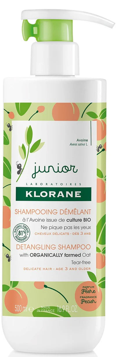 Klorane Júnior Champô Desembaraçador de Pessêgo para Crianças