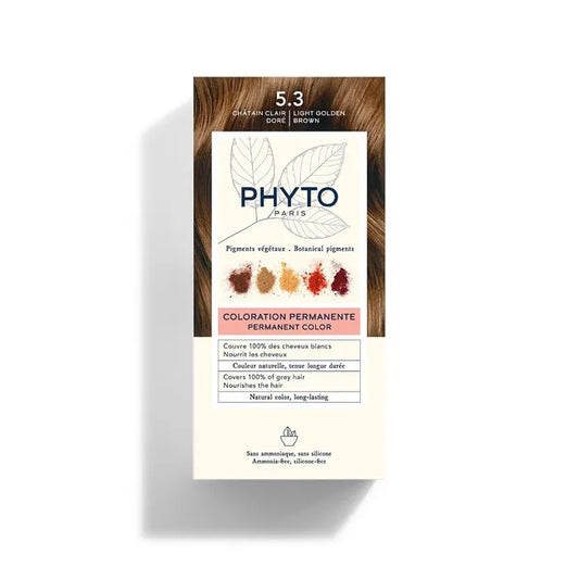 Phyto Kit Coloração Permanente 5.3 Castanho Claro Dourado
