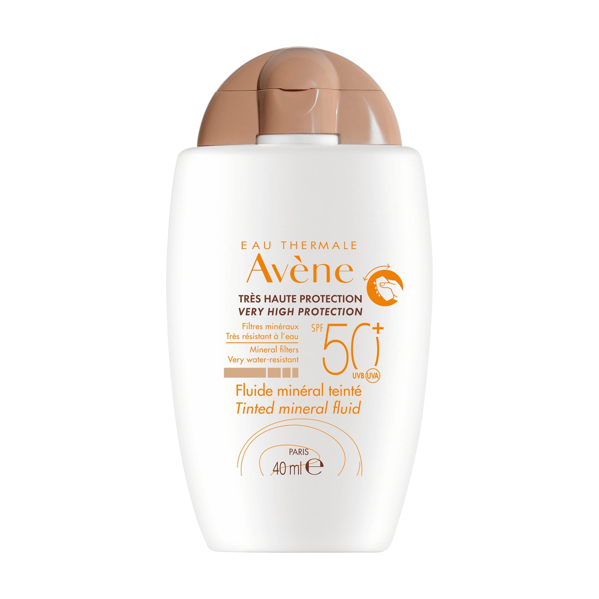 Eau Thermale Avène Avène Protetor Solar Rosto Fluído Mineral com Cor SPF 50+ Pele Sensível e Intolerante