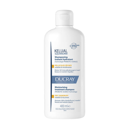 Ducray Champô de cuidado hidratante – Caspa seca KELUAL SQUANORM