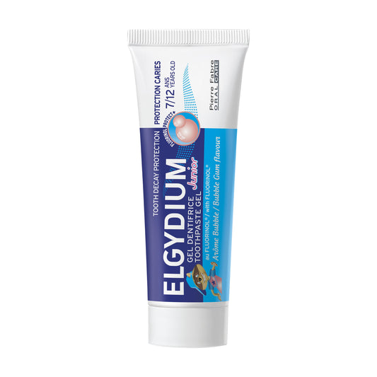 Oral Care ELGYDIUM Junior Bubble Sabor a Pastilha Elástica - Gel Dentífrico para crianças toothpaste