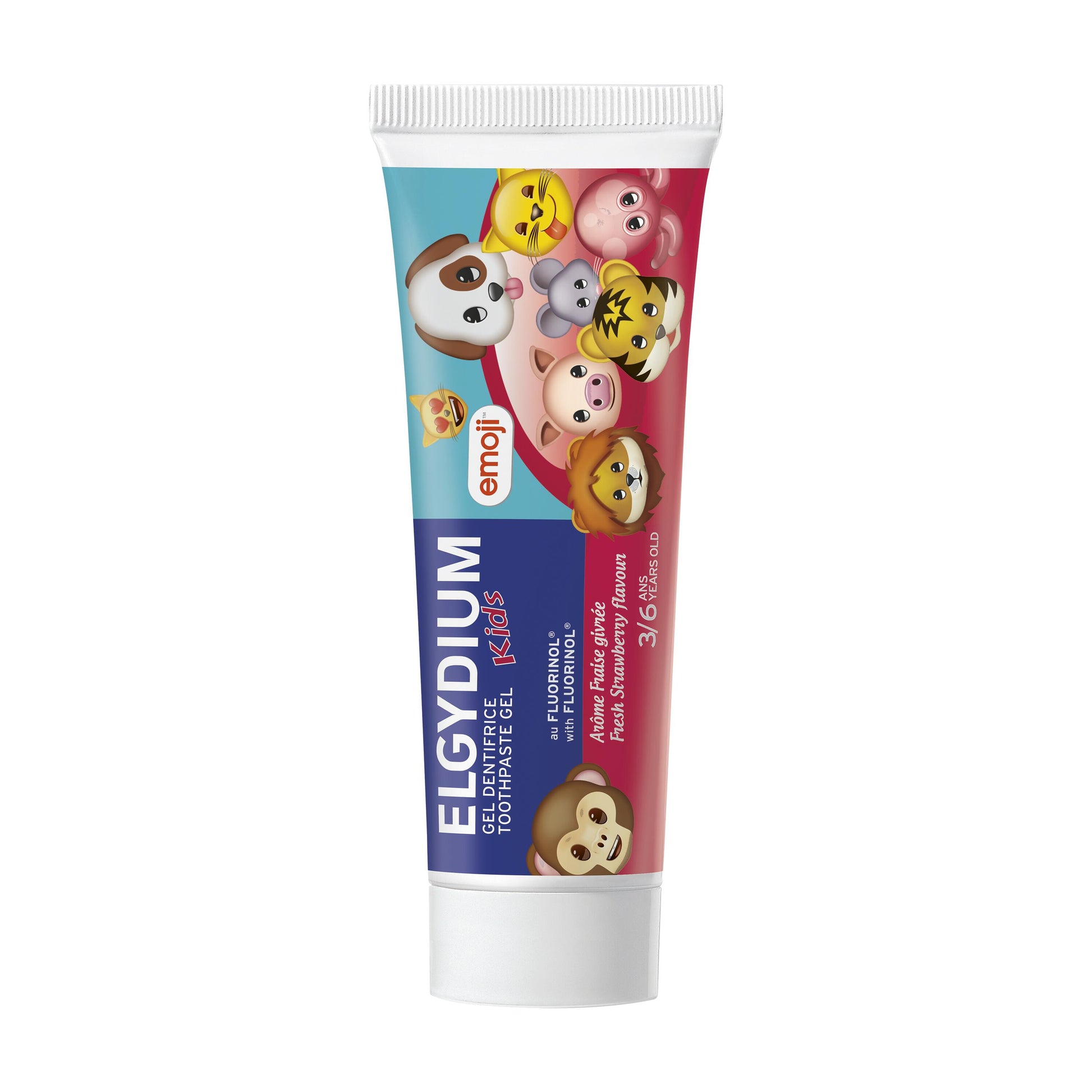 Oral Care ELGYDIUM Kids Emoji Sabor Frescura de Morango - Gel Dentífrico para crianças