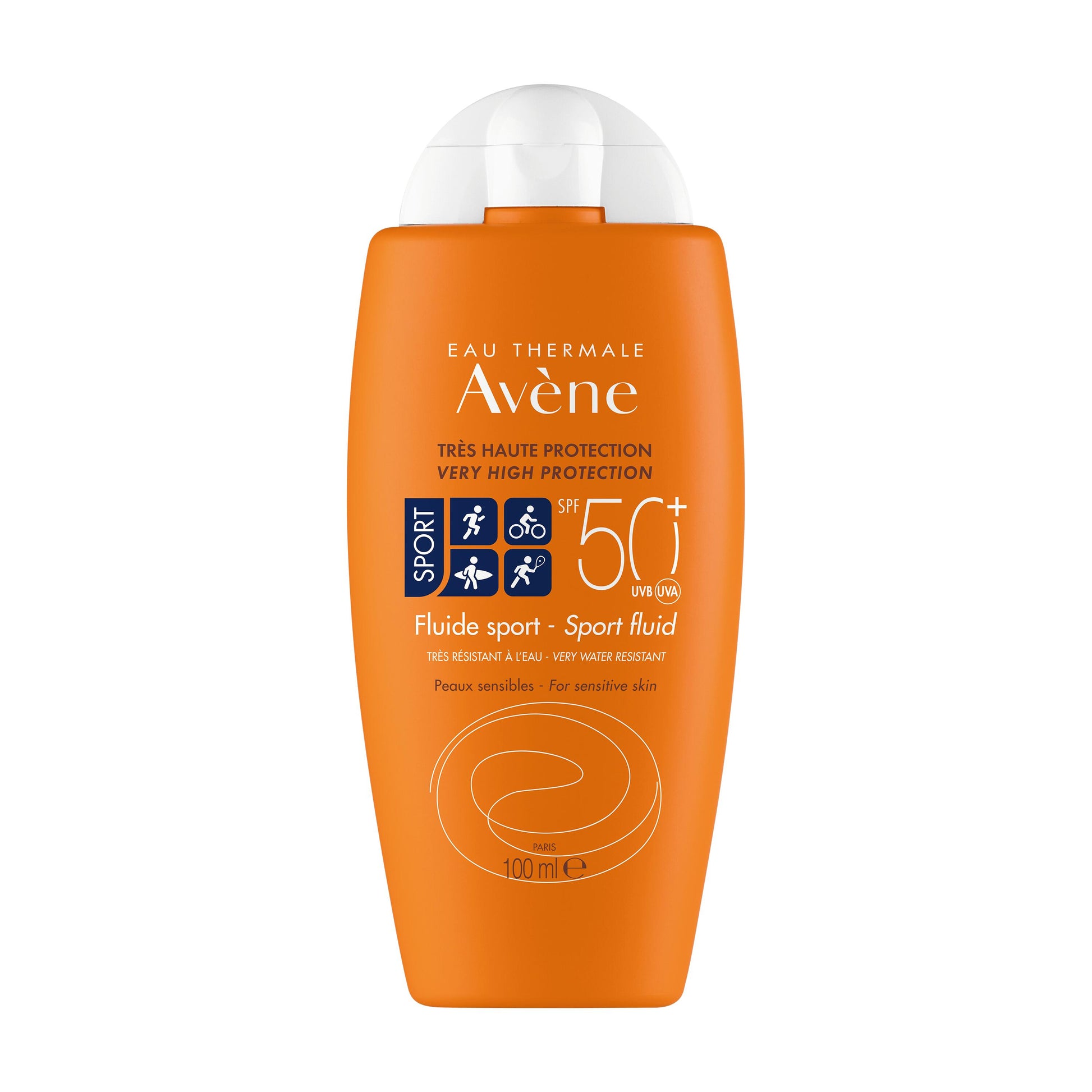 Eau Thermale Avène Avène Protetor Solar Corpo e Rosto Fluido SPF 50+ Pele Sensível Sport