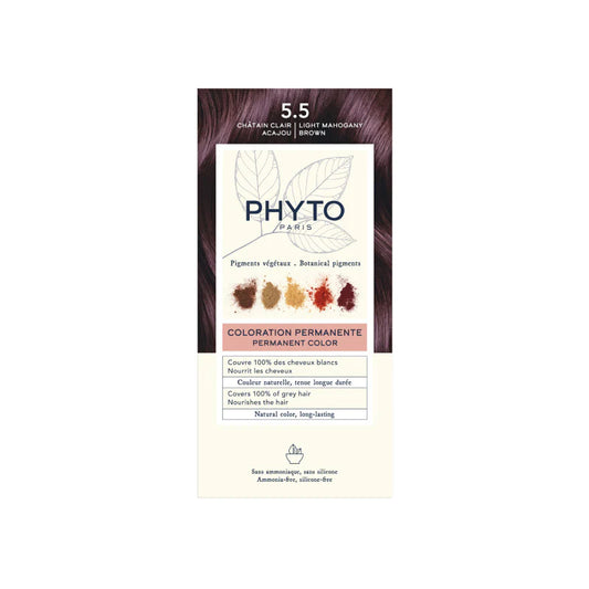 Phyto Kit Coloração Permanente 5.5  Castanho Claro Caju