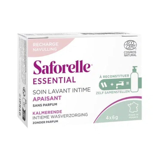 Biocodex Saforelle Recarga Essential Cuidado de Limpeza Barra 4x6g